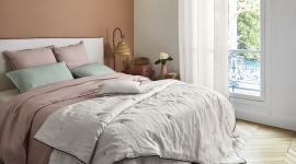 Linge de lit Carlina rose/vert - Madura